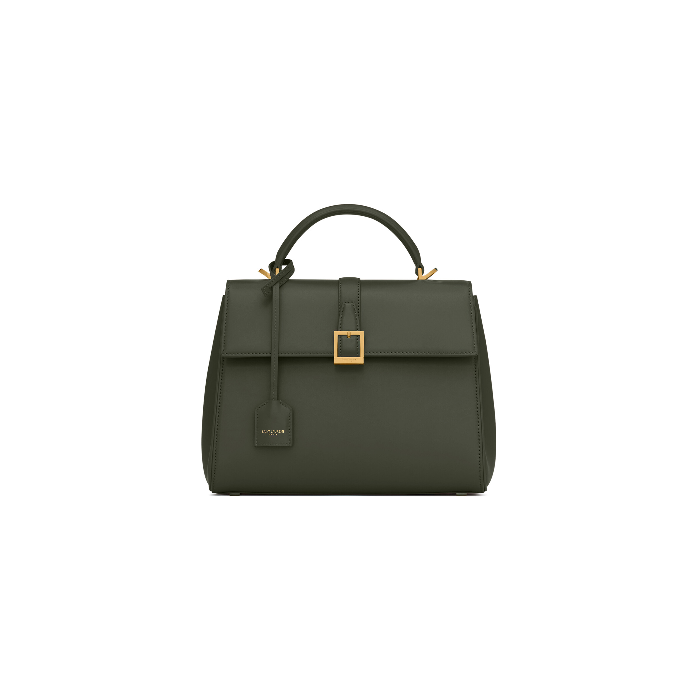 YSL LE FERMOIR SMALL TOP HANDLE BAG IN SHINY LEATHER 6869822ZA0W3045 (25*19.5*10.5cm)